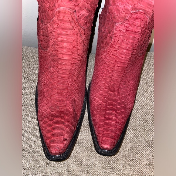 Corral Red Python Tall Top Full Exotic A4194 - Picture 7 of 13